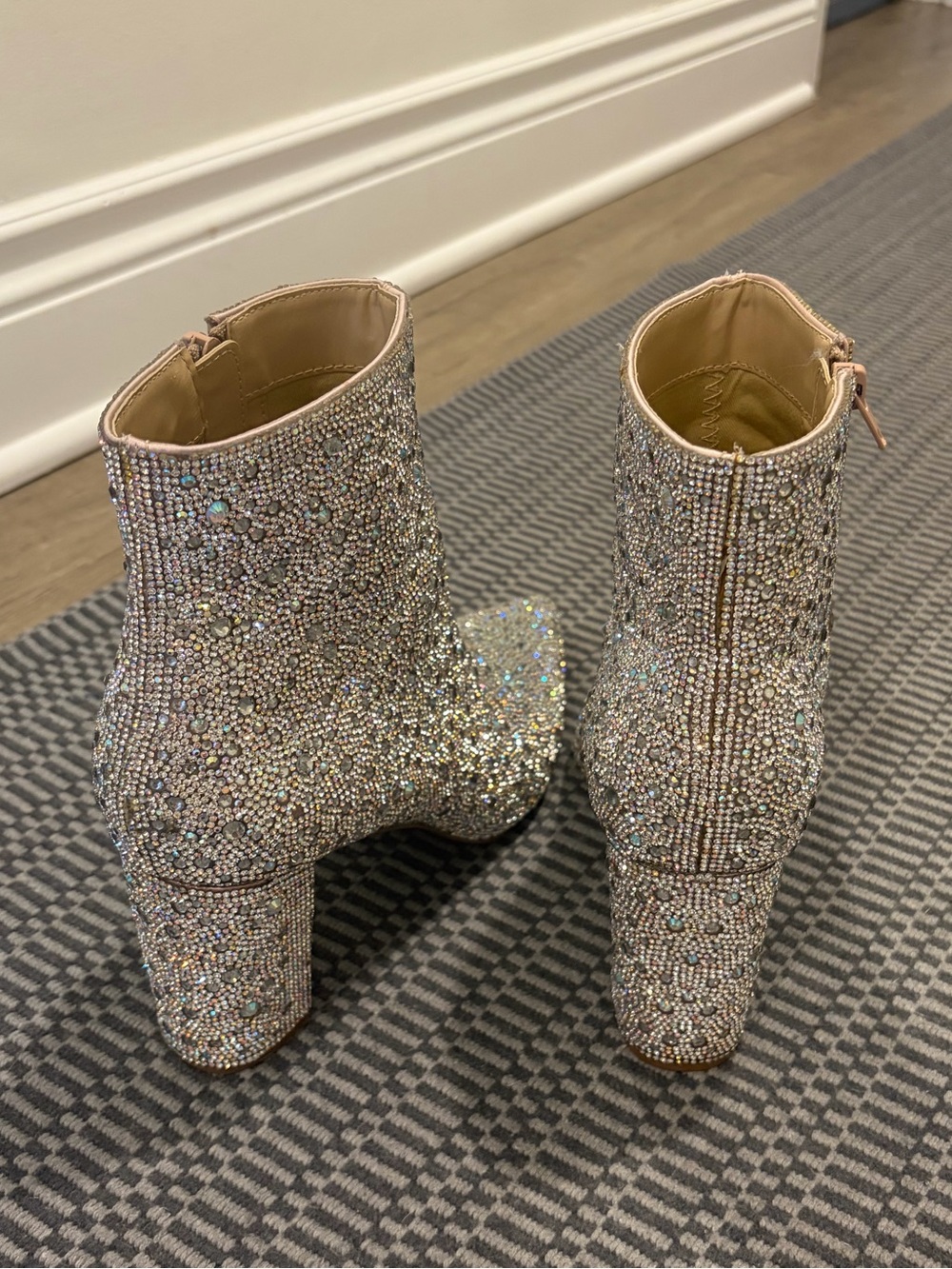 Betsey Johnson Cady Rhinestone Embellished Boots - Picture 3 of 6